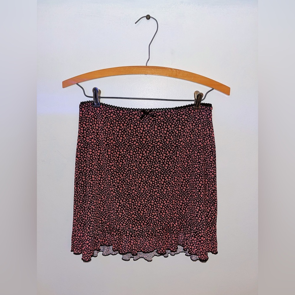 Lottie Moss /Size: Small /black and pink heart skirt